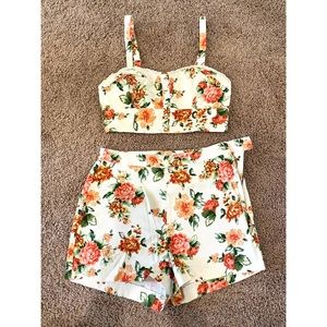 Kimchi Blue Floral Two Piece Short Set